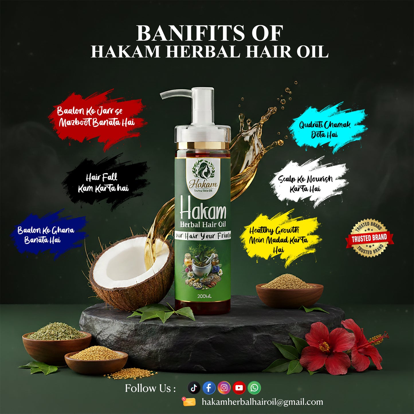 Stop Hair Fall in 7 Days – 100% Herbal Formula 🌿 Stronger Roots | Thicker Hair | Visible Results